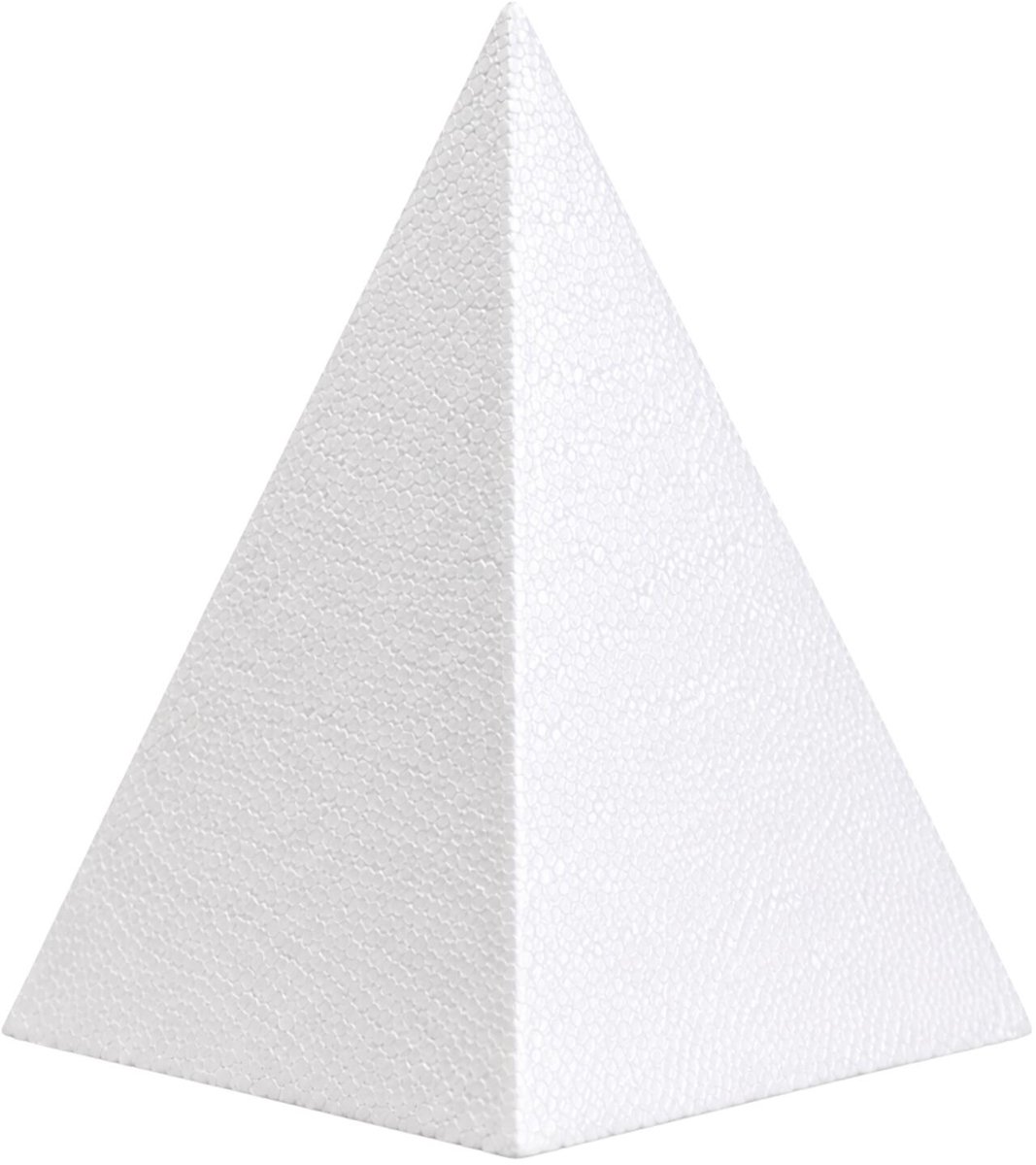 Piepschuim vormen - piramide - 1x - H20 x D11 cm - styropor hobby / DIY vorm - basis knutselfiguren