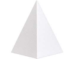 Piepschuim vormen - piramide - 1x - H20 x D11 cm - styropor hobby / DIY vorm - basis knutselfiguren