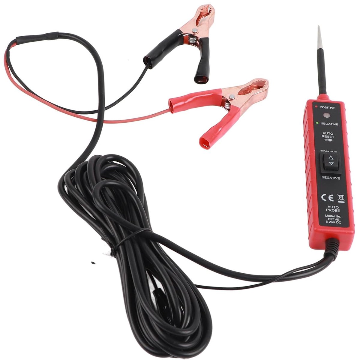 Autocircuittester - Testsonde Voertuig - Elektronica Diagnostiek - Polariteit Indicatie - 6-24V - Zwart