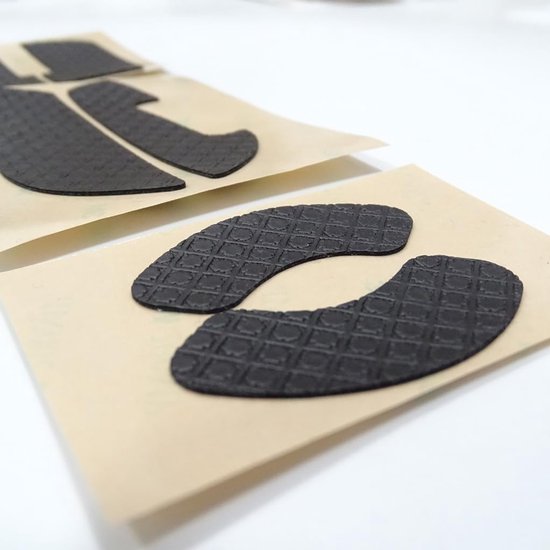 Muis Skin Stickers - Muis Grip Tape - Gaming Prestaties Verbeteren - Antislip Siliconen Textuur - 1 Set - Zwart — afbeelding 2