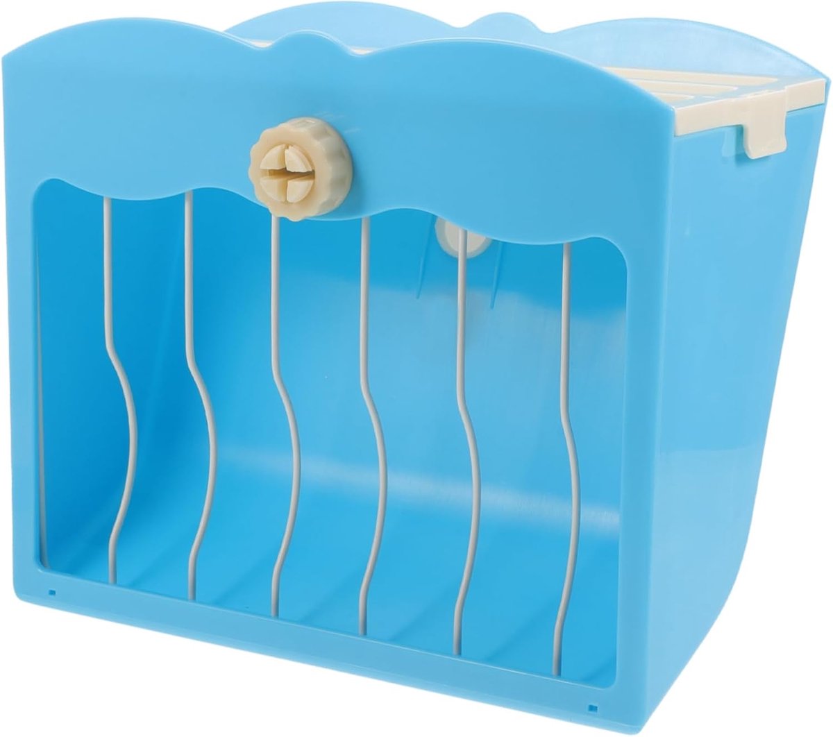 Hooi Dispenser - Voerbak Kleine Dieren - Netjes Voeren - Voedselverspilling Minimaliseert - 25 cm - Hemelsblauw