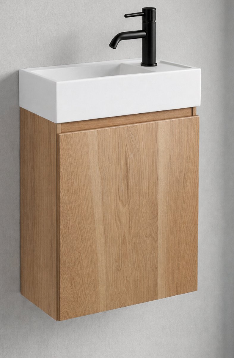 LINEA UNO - Volda 40 rechts - Eiken- Toiletmeubel - - 301666