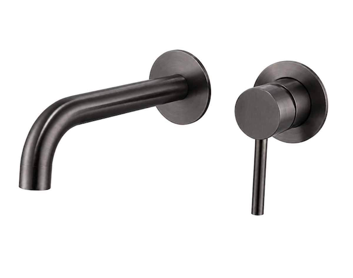 LINEA UNO - Grundar - Gun metal - Inbouw wastafelkraan - - 201413