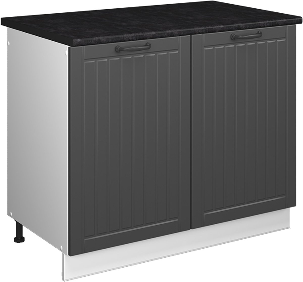 Vicco Wastafelkast Fame-Line, Donkergrijs/Wit, 100 cm, WB Antraciet