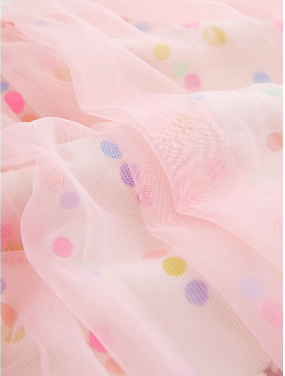 Next - Meisjes - Jurk met mesh rok - Crème