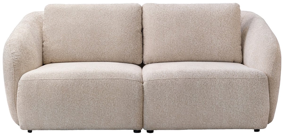 Vente-unique Tweezitsbank in beige chenillestof LIRUNO