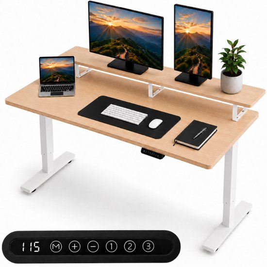 Organess Zit-sta Bureau - 120 x 60 cm met Ophoging -... - Bol