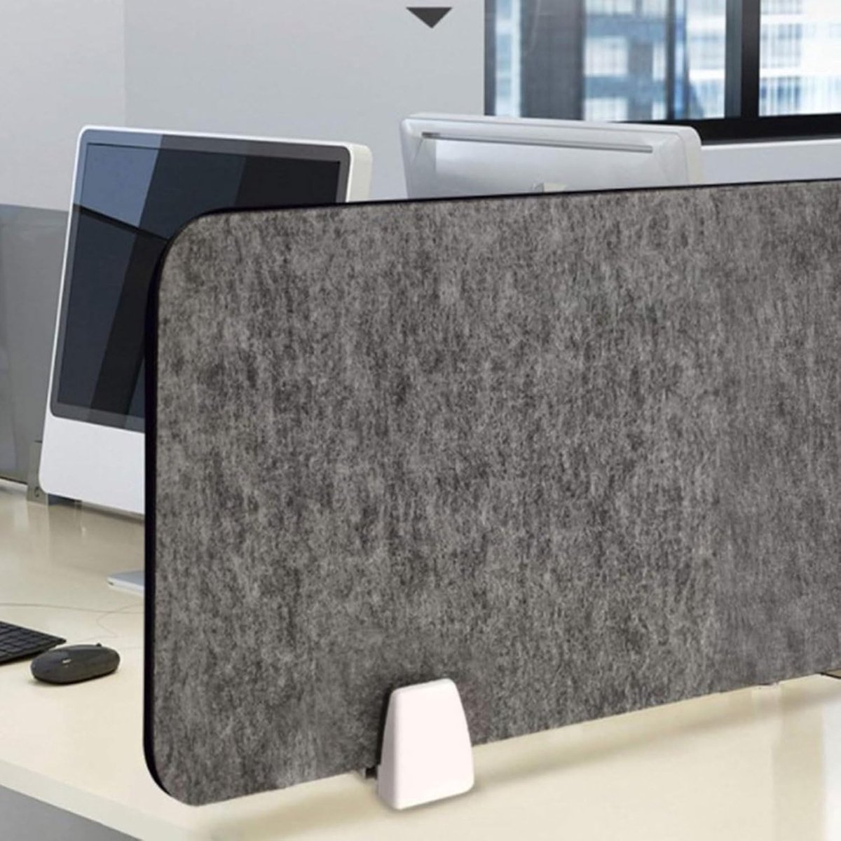 Bureau scheidingswand - Bureauverdelers akoestisch - Privacy creëren - Gemaakt van vilt - 30 x 40 cm - Grijs — cadeau in Cadeau-ideeën - foto 2