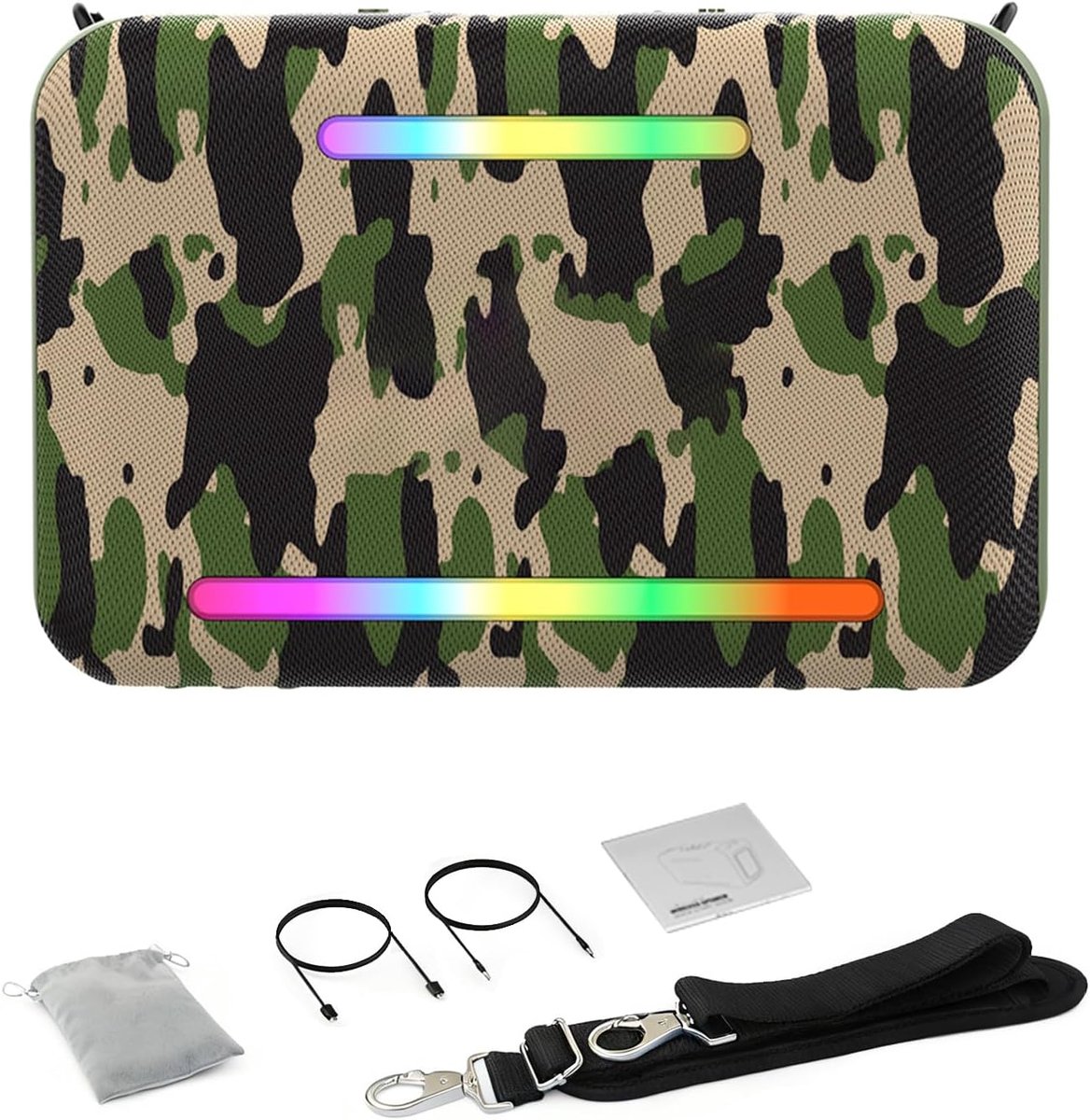Draagbare Luidspreker - Bluetooth Speaker - Feest Muziek - 120W Krachtige Bas - 24000mAh Batterij - Camouflage