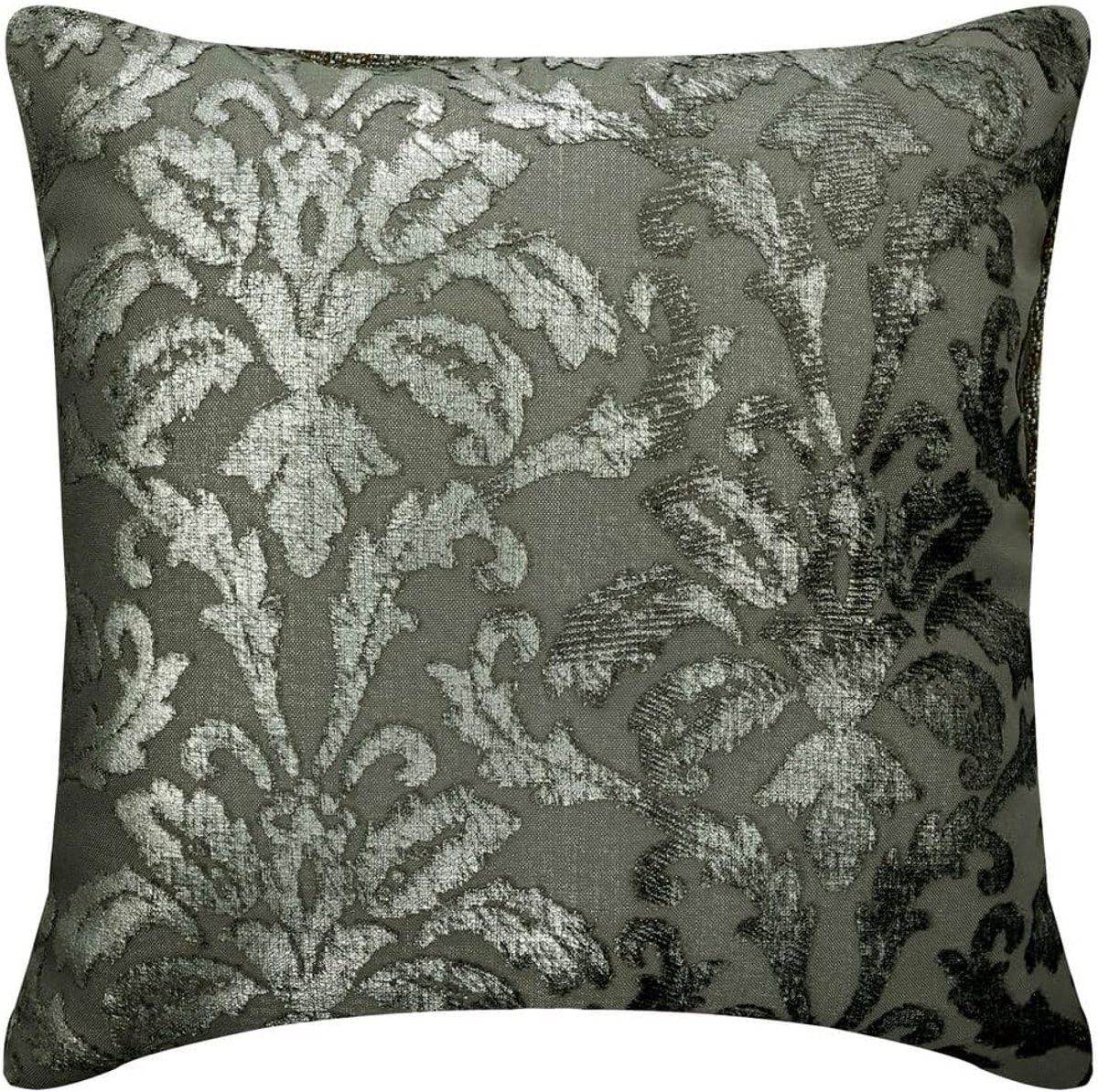 Decoratieve Sierkussens - Kussenhoezen Linnen - Woonkamer Decoratie - 100% Handgemaakt - 60x60 cm - Zilver
