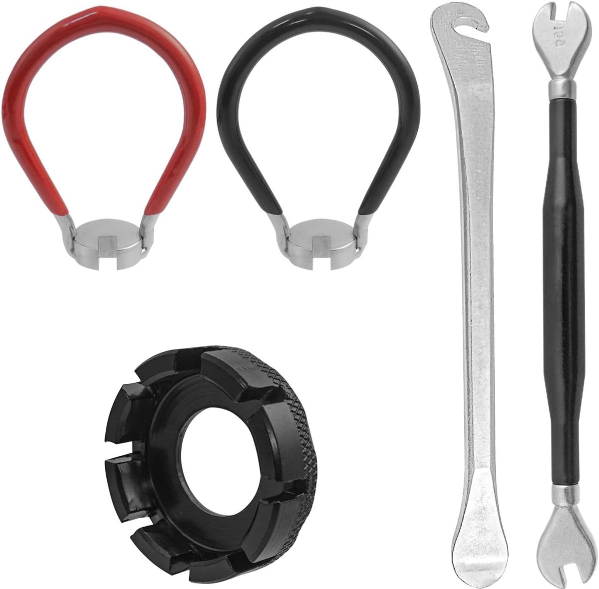 Set van 5 Fietsspaak Sleutels - RVS Spaak Spanner voor Fietswielen, Spanning en Afstelling van Spaakspanning 10-15 Gauge