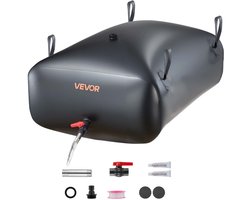 VEVOR Water Storage Bladder, 330L Portable & Collapsible Water Storage Bag, Wear-Resistant 1000D PVC Soft Waters Bag, Leakproof Camping Tank Containers for Garden Irrigation RV Emergency Use, Black