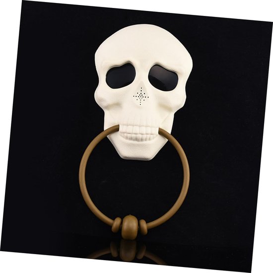 Deurbel Halloween - Pompoen Decoratie - Feestelijke Sfeer - Licht en Geluid - 29 x 14 x 6 cm - Wit — afbeelding 2