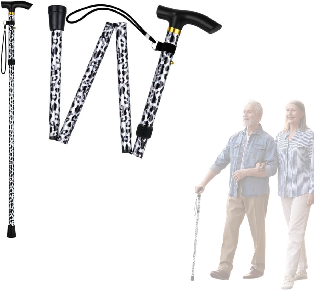 CRLYN® Opvouwbare Wandelstok - Loopstok - Hikingstok