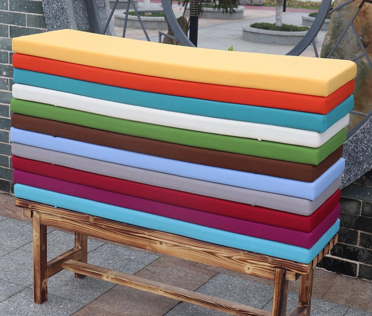 Tuinbankkussen - Buiten zitkussen - Comfortabel zitten - Waterafstotend - 200x30cm - Donkerblauw