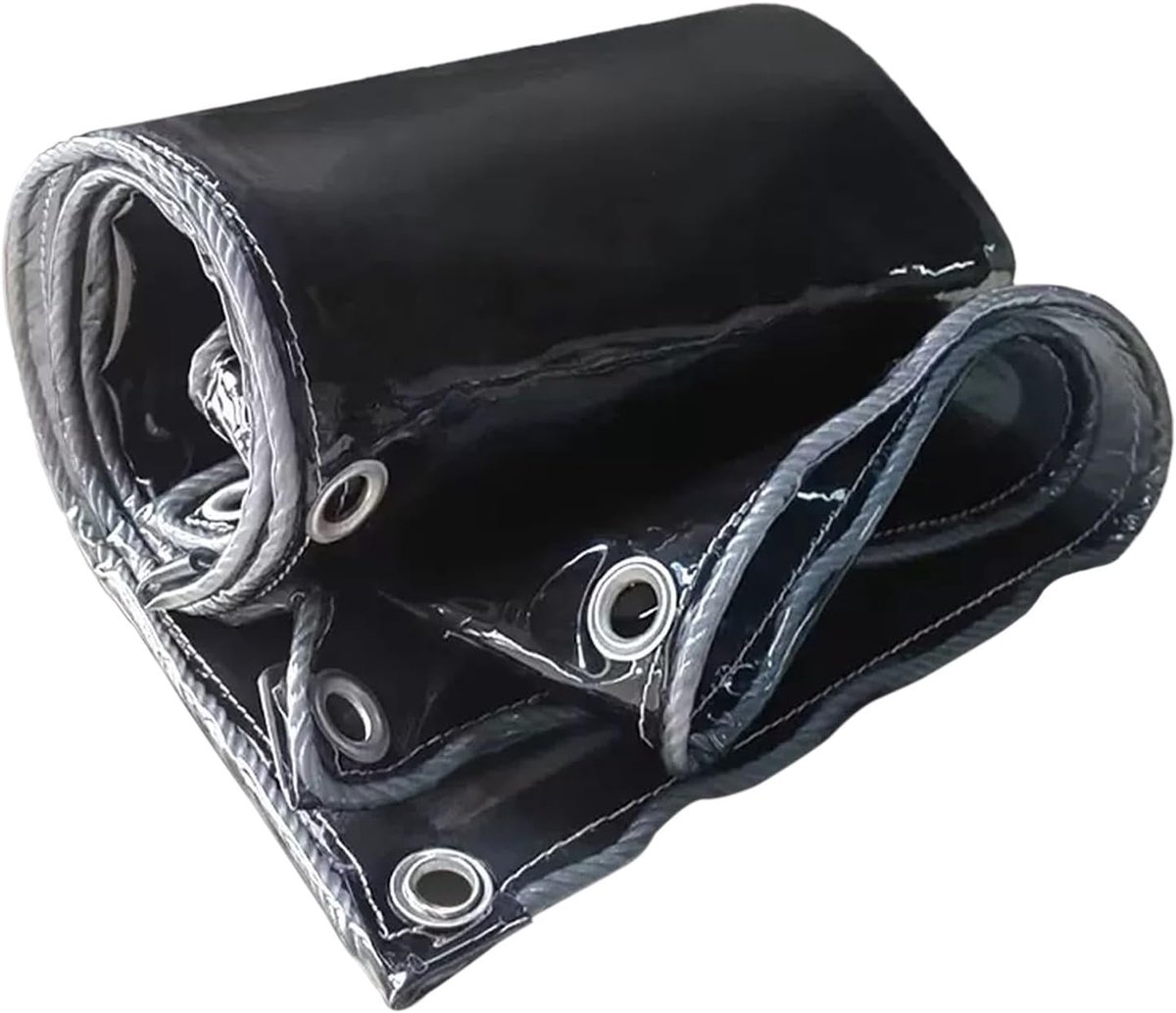 Zwaar Zeildoek - Waterdichte Cover - Buiten Beschermen - Verdikte PVC - 5x6m - Zwart