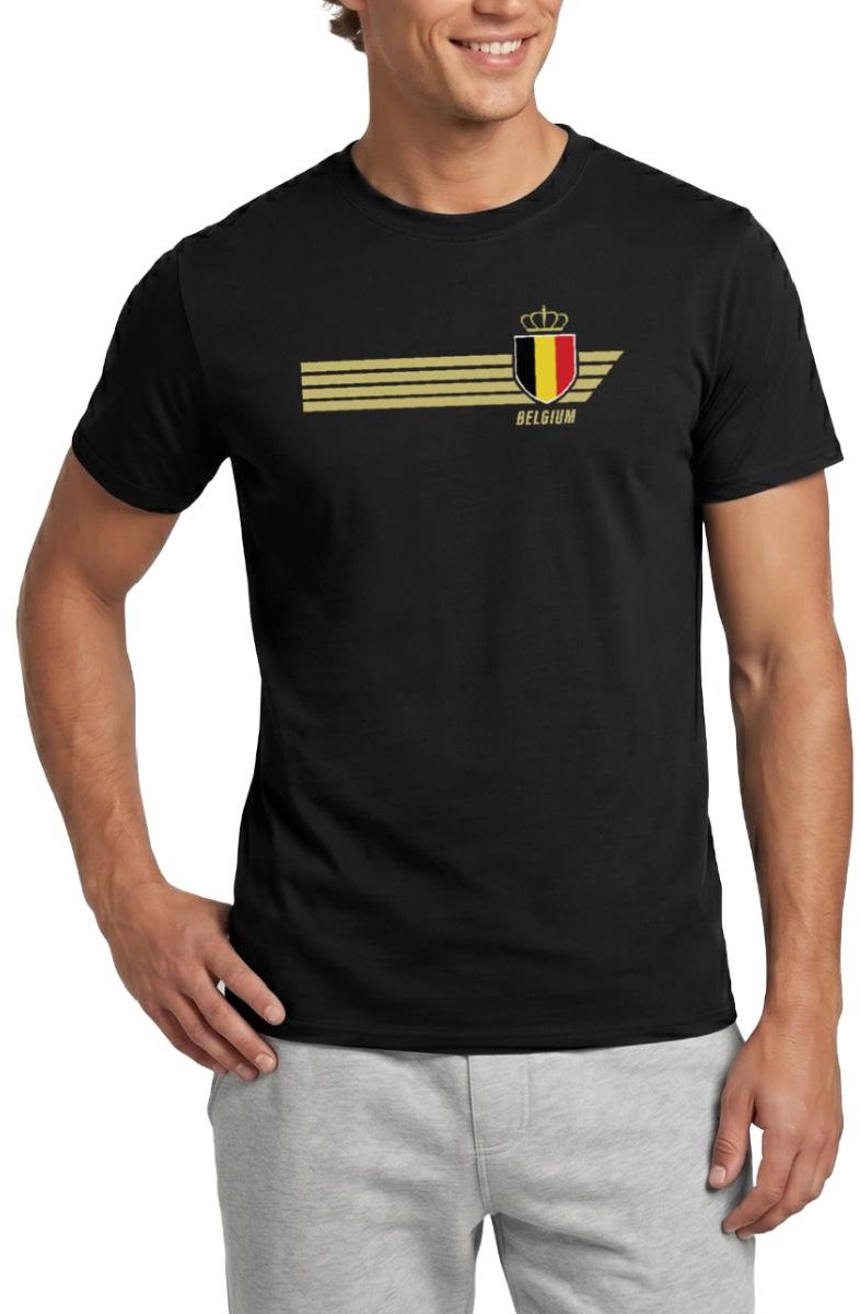 België Voetbal Shirt Fanshirt T-Shirt Heren