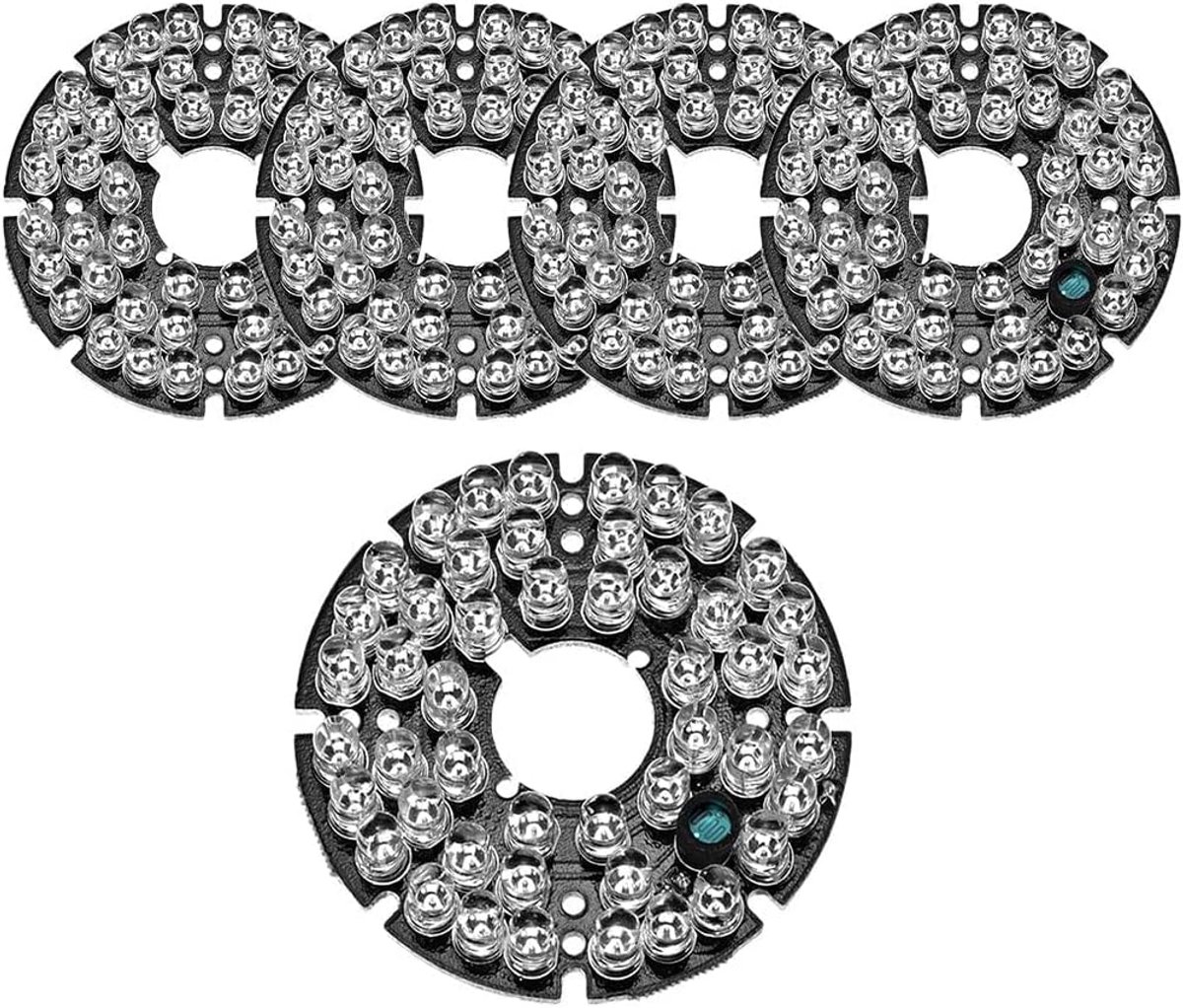 IR LED Board - Infrarood Verlichting - Nachtzicht Camera - 48 LEDs - 60mm Diameter - Zwart