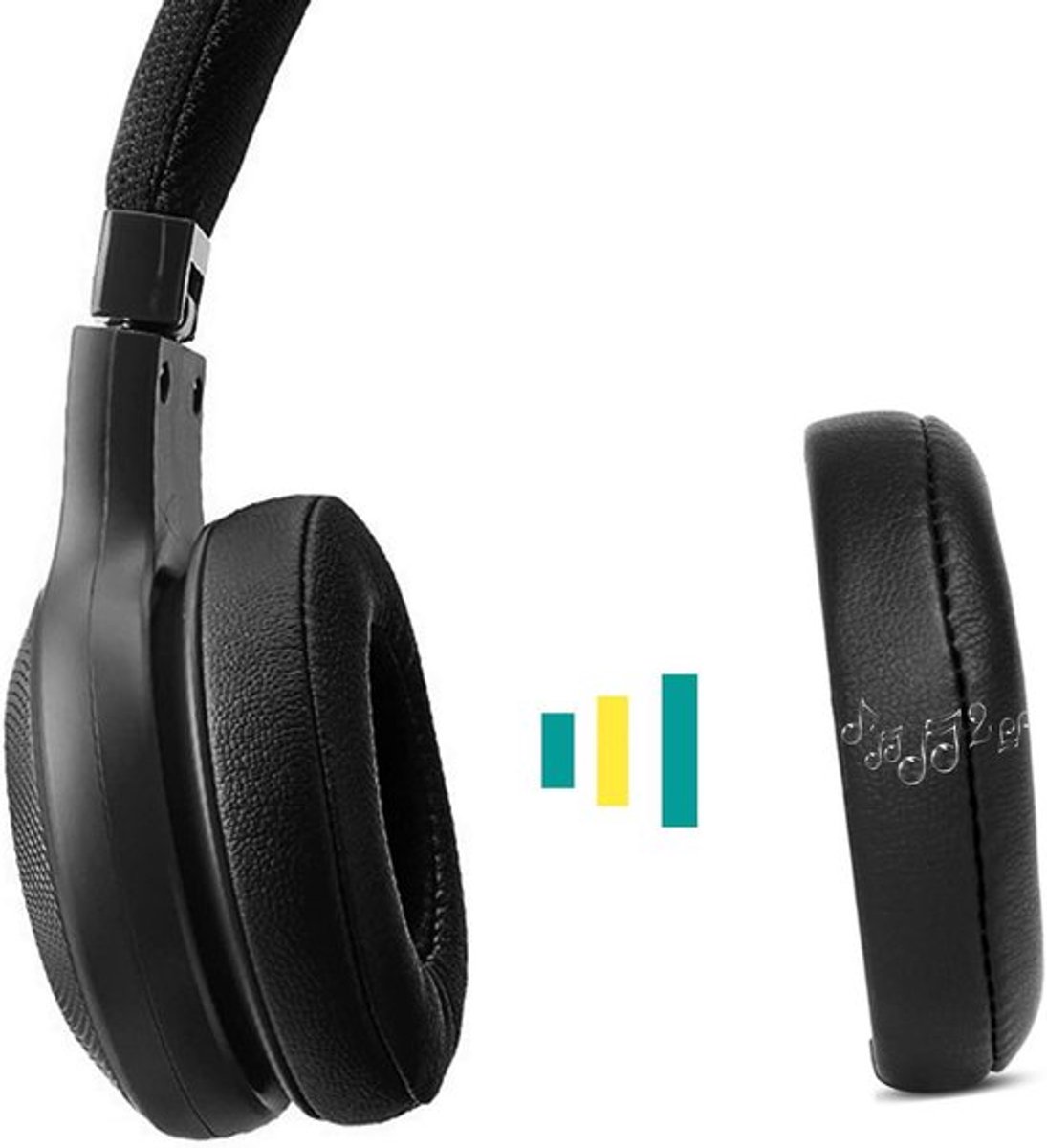Vervangende Oorkussens Compatibel met Draadloze Hoofdtelefoon - Zwart - Hoofdtelefoon Accessoires - E45 & E35 Modellen