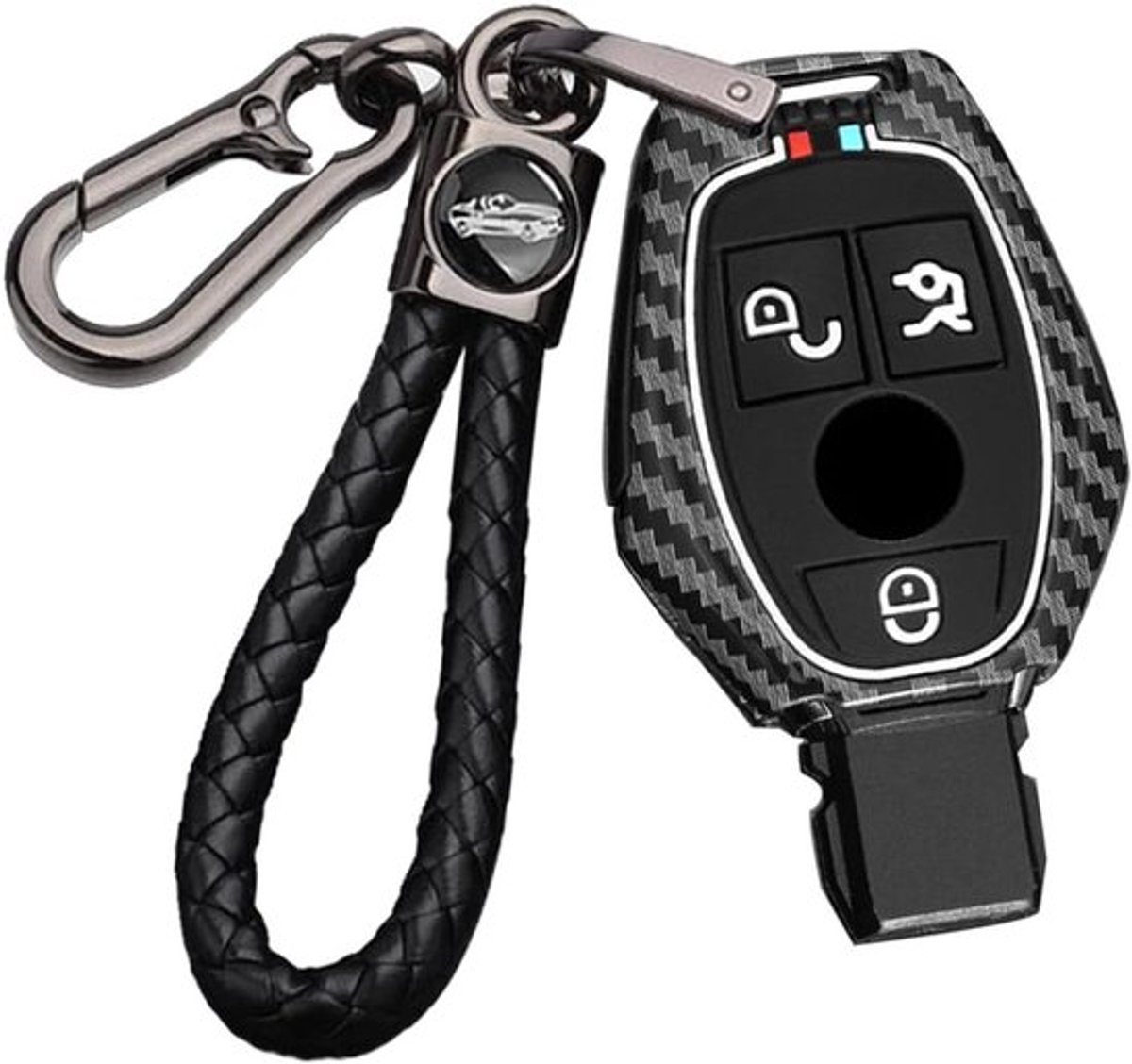 Metalen sleutelhoes voor Mercedes A, B, C, E, S, W204, W176, W211, W169 en Sprinter Vito - Beschermhoes en sleutelbehuizing voor optimale bescherming en stijl