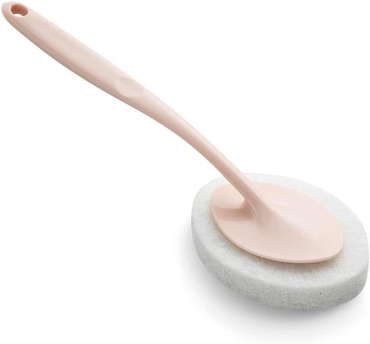 Sponsschrobber met lange steel voor badkamer en keuken - Multifunctioneel reinigingsgereedschap - Roze - Handig voor doe-het-zelf taken.