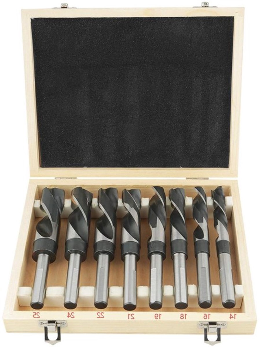 Set van 8 HSS Spiral Boorbits voor Metaal - Professionele Twist Boorbits met Grote Handgreep en Precisie