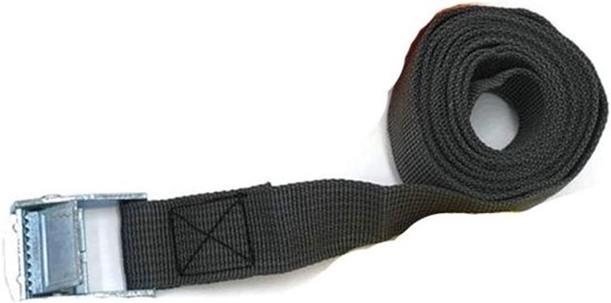 50mm ratelspanbanden 1m - Heavy Duty sjorbanden voor fietsdragers en auto - cam-gesp spanbanden - Zwart