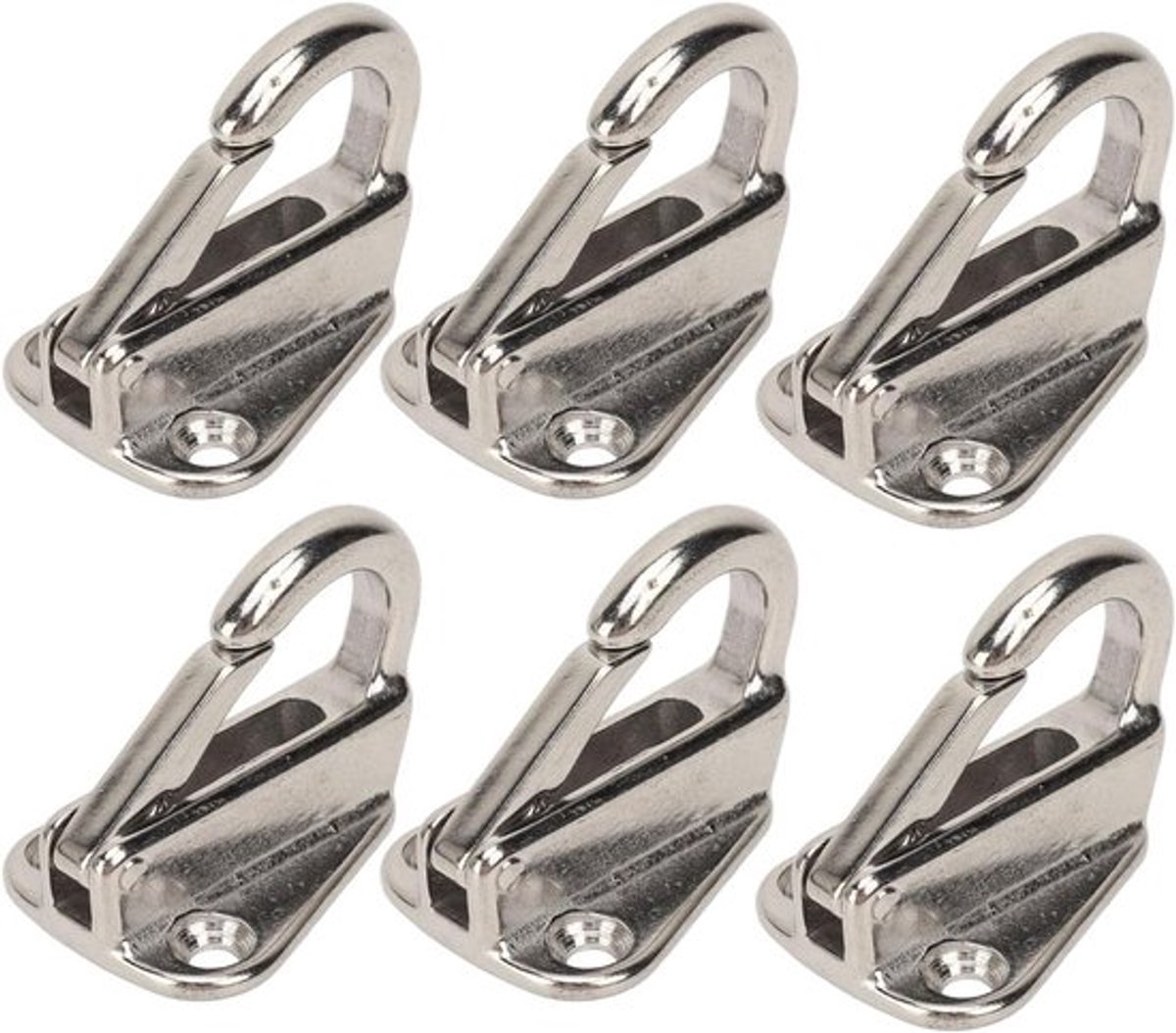 6-delige RVS Boot Hanger Set met Zware Veerpinnen voor Mooring Touw en Ankeren, Ideaal voor Hoogtewerk en Lastdragen