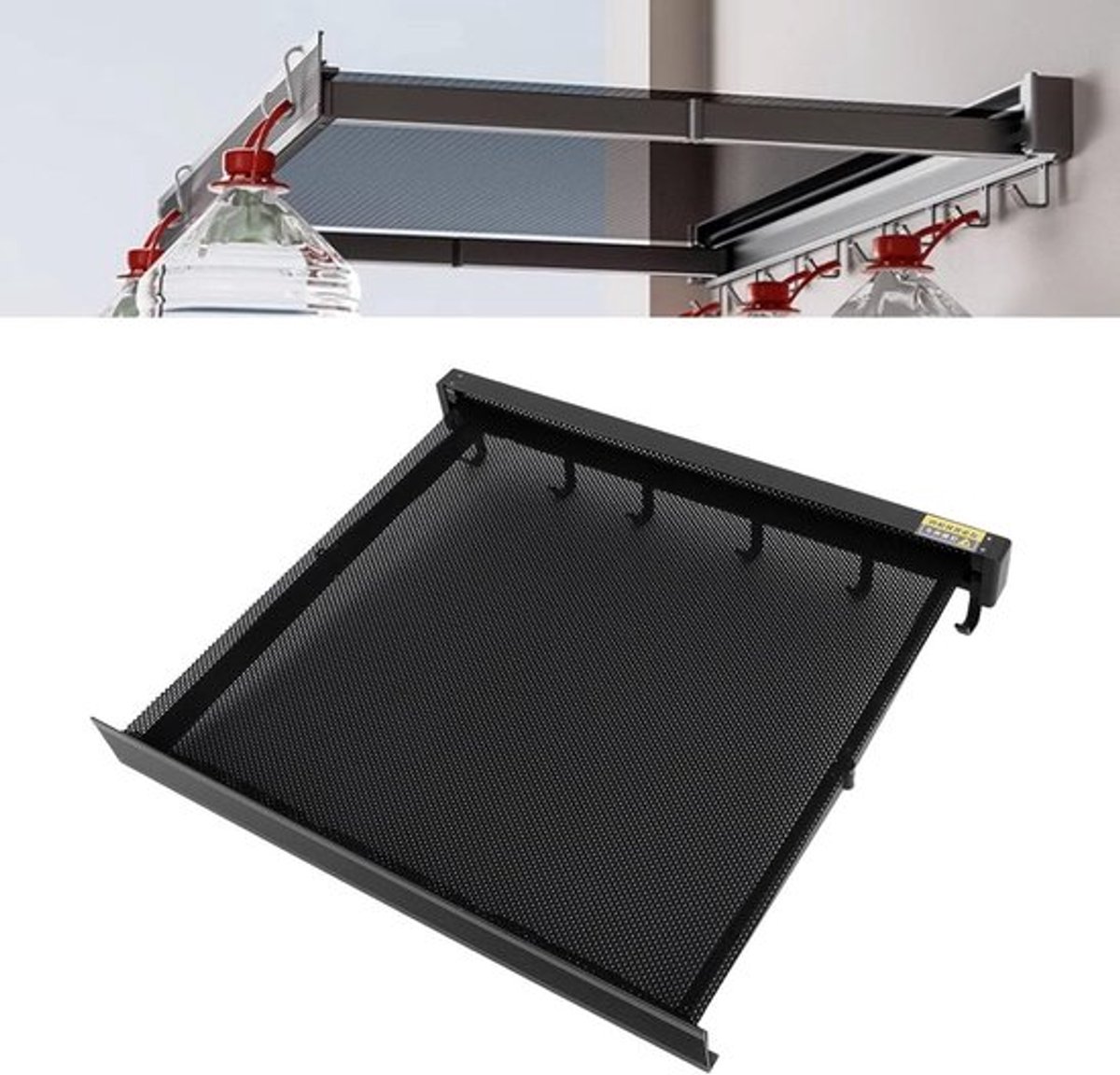 Verstelbaar Wanddroogrek van Aluminium voor Badkamer en Terras, Vouwbaar en Ademend Ontwerp voor Efficiënte Wasorganisatie