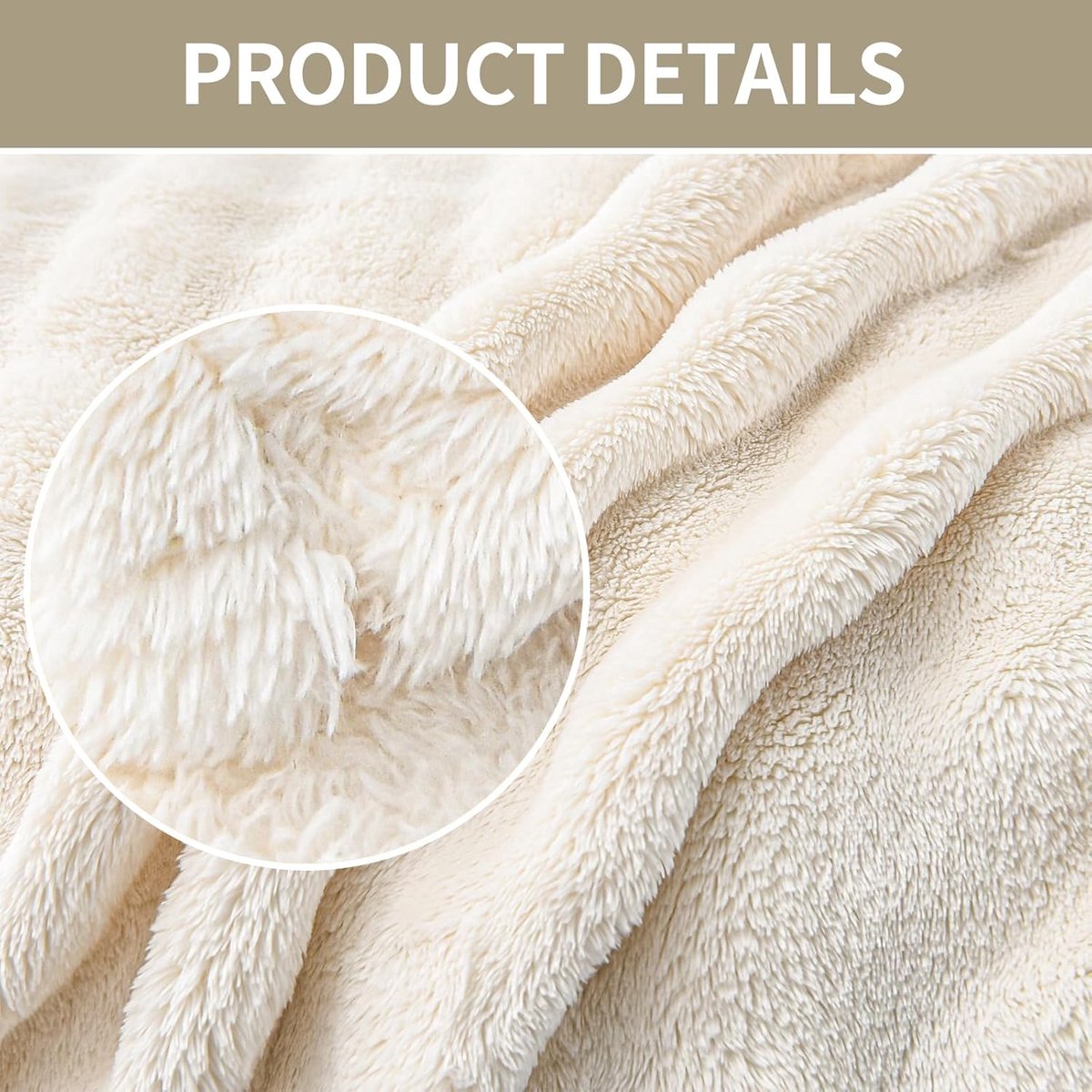 SnelShoppen - Bubbeldeken, Witte Knuffeldeken, Konijn, Wollig, Dikke en Warme Bankdeken voor de Winter, Kunstbontdeken, Woon- en Knuffeldeken, Pluche