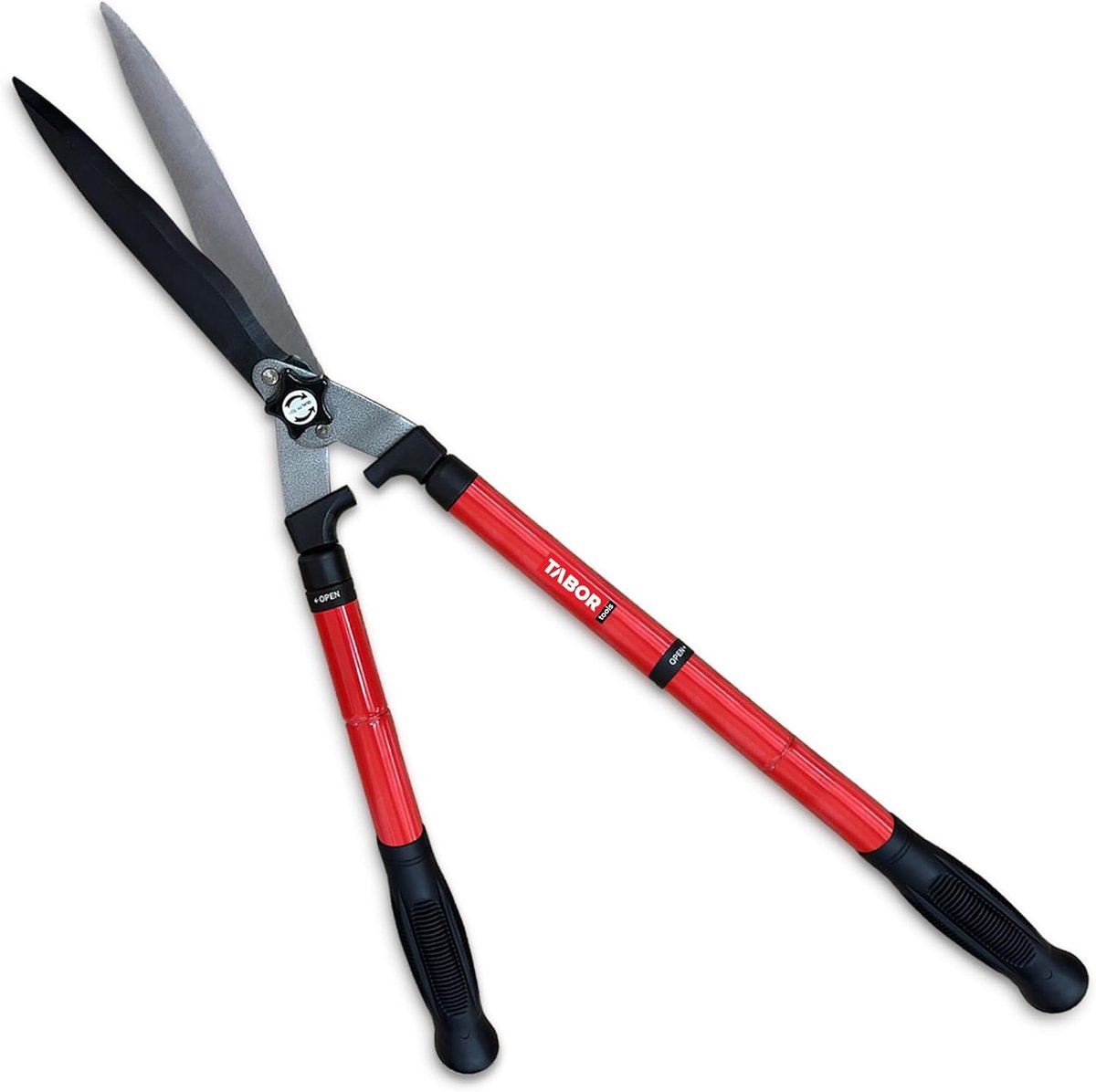 SnelShoppen - Hand-Heggenschaar met Golfsnede en Uitschuifbare Telescopische Handvaten 63cm-80cm - Handmatige Snoeischaar voor Heggen, Tuinonderhoud e