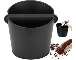 Opvangbak voor koffiedik - Opvangbak voor koffiedik met zuiger - Koffiedikbak - Emmer - 12*12,5*10 cm - Espresso - Accessoires voor koffiemachines - ABS-kunststof - Zwart