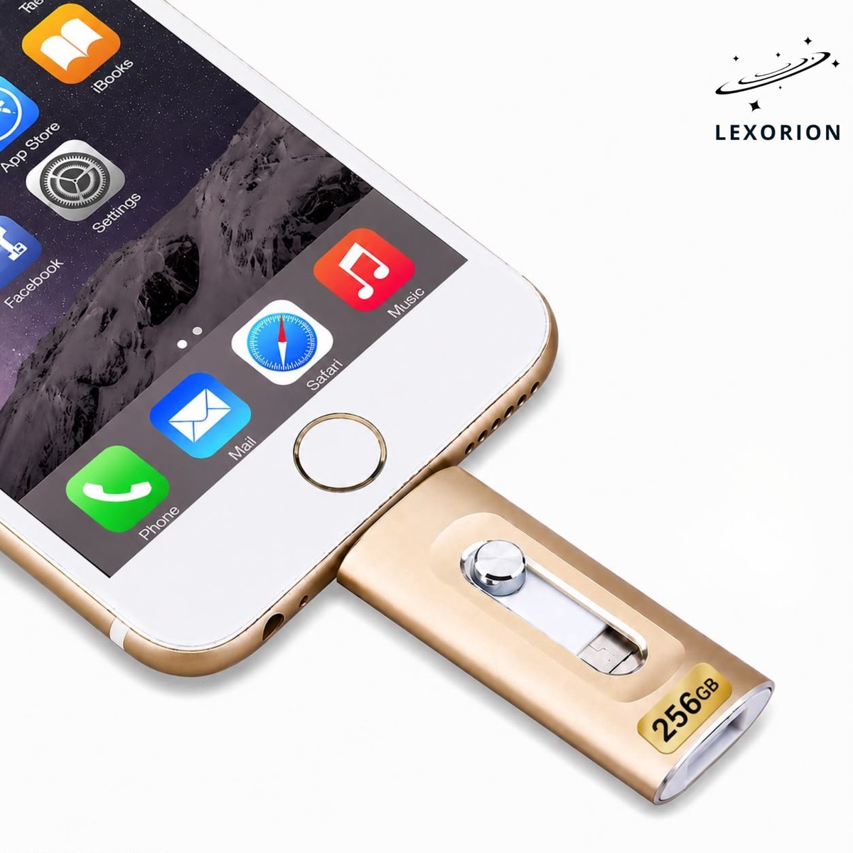 Lexorion Storage - USB Flash Drive - 256 GB Opslag - Geschikt voor iPhone, Android & PC - Hoge Overdrachtssnelheid