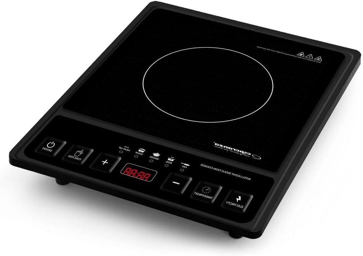 Inductiekookplaat - Draagbare kookplaat - Snel koken - Automatische pan detectie - 36 x 28 x 7 cm - Zwart