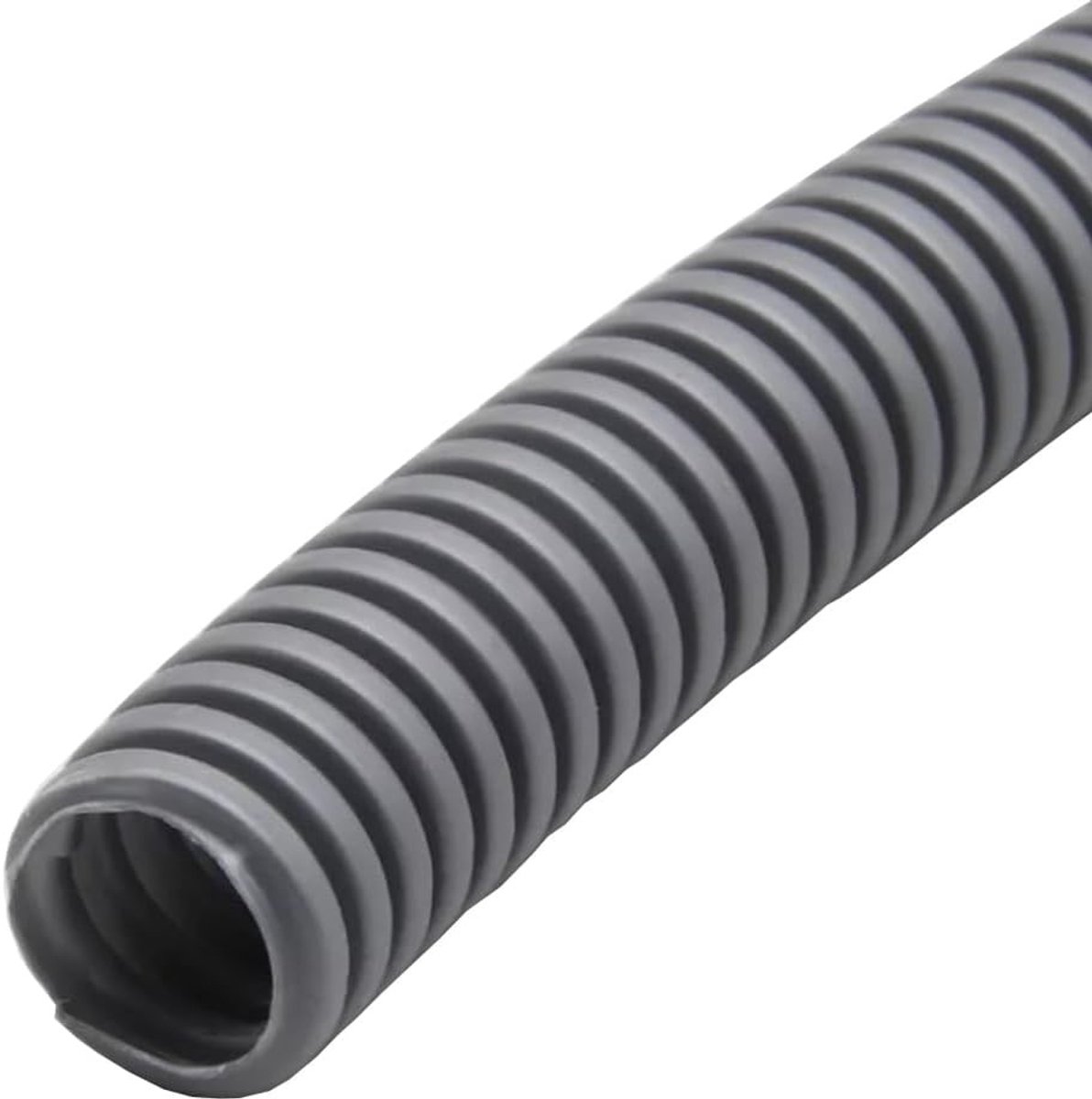 Flexibele Golfbuis voor Kabelbescherming - Polyethyleen Kabelorganisator, Slang voor Kabelbeheer, Grijs 25mm 5m
