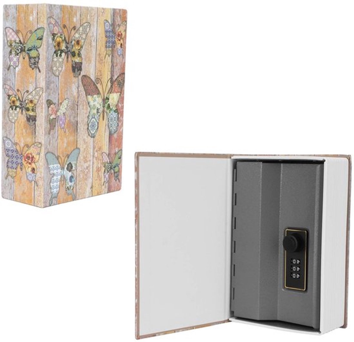 Boekkluis met Cijferslot - Kleine Kluis - Geld/Documenten - Sieraden/Paspoort - Spaarvarken - Retro Boek Ontwerp - Versteekkluis