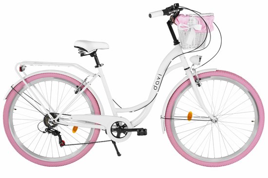 Davi Emma - Stadsfiets - 28 inch - 7 versnellingen - Wit/Roze — afbeelding 3