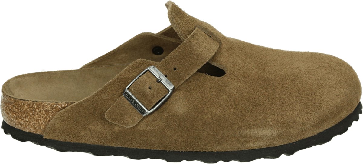 Birkenstock BOSTON SOFT FOOTBED SUEDE Dames slippers Bruin