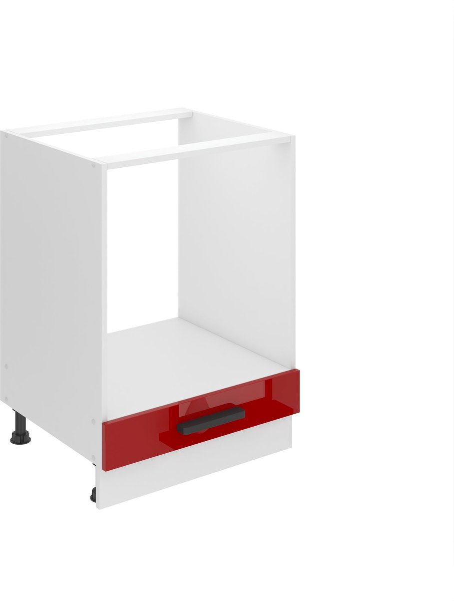 BELINI Ovenombouwkast SDP 60 cm met Klep - Rood Hoogglans