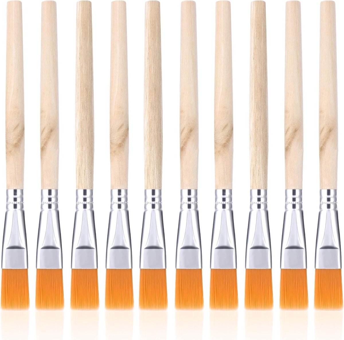 Set van 10 Fan Brushes voor Acryl- en Olieverf, Ideaal voor Landschapschilderen en Beginners