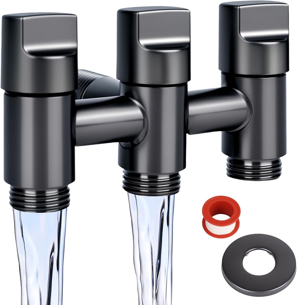 3-Weg Waterafsluiter met 1/2 Inch Draadverbinding voor Wasmachines en Keuken, Multifunctionele Waterregelaars voor Efficiënt Waterbeheer en Vullen