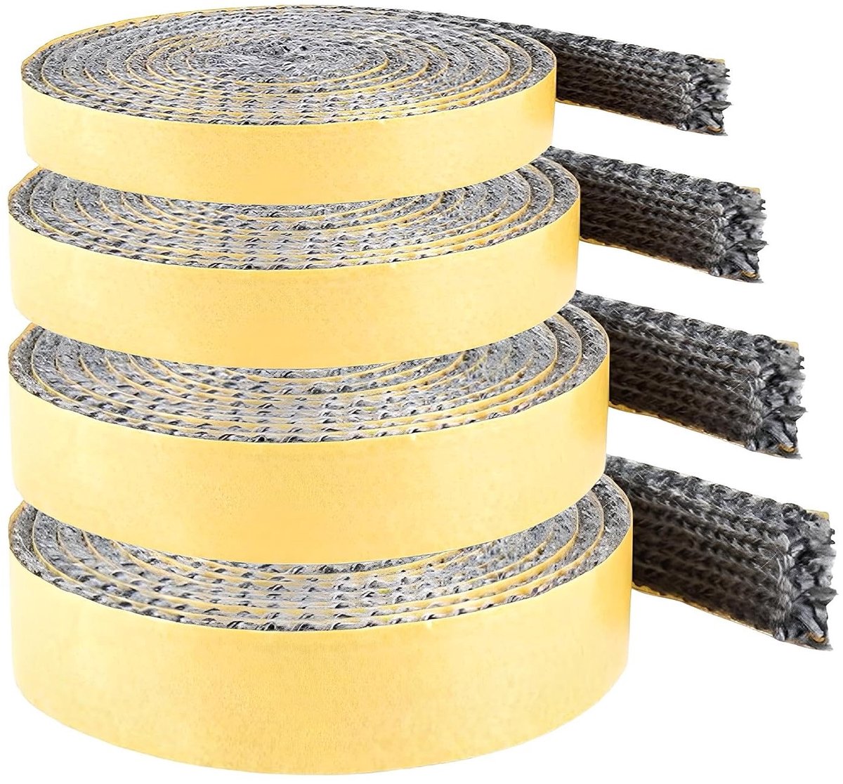 Zelfklevende Sealing Tape voor Haard, Kachel en Oven, Brandveilige Dichting, 3mm x 15mm x 3m, Ideaal voor Kachelpijpen, Haarddeuren en Rookovens