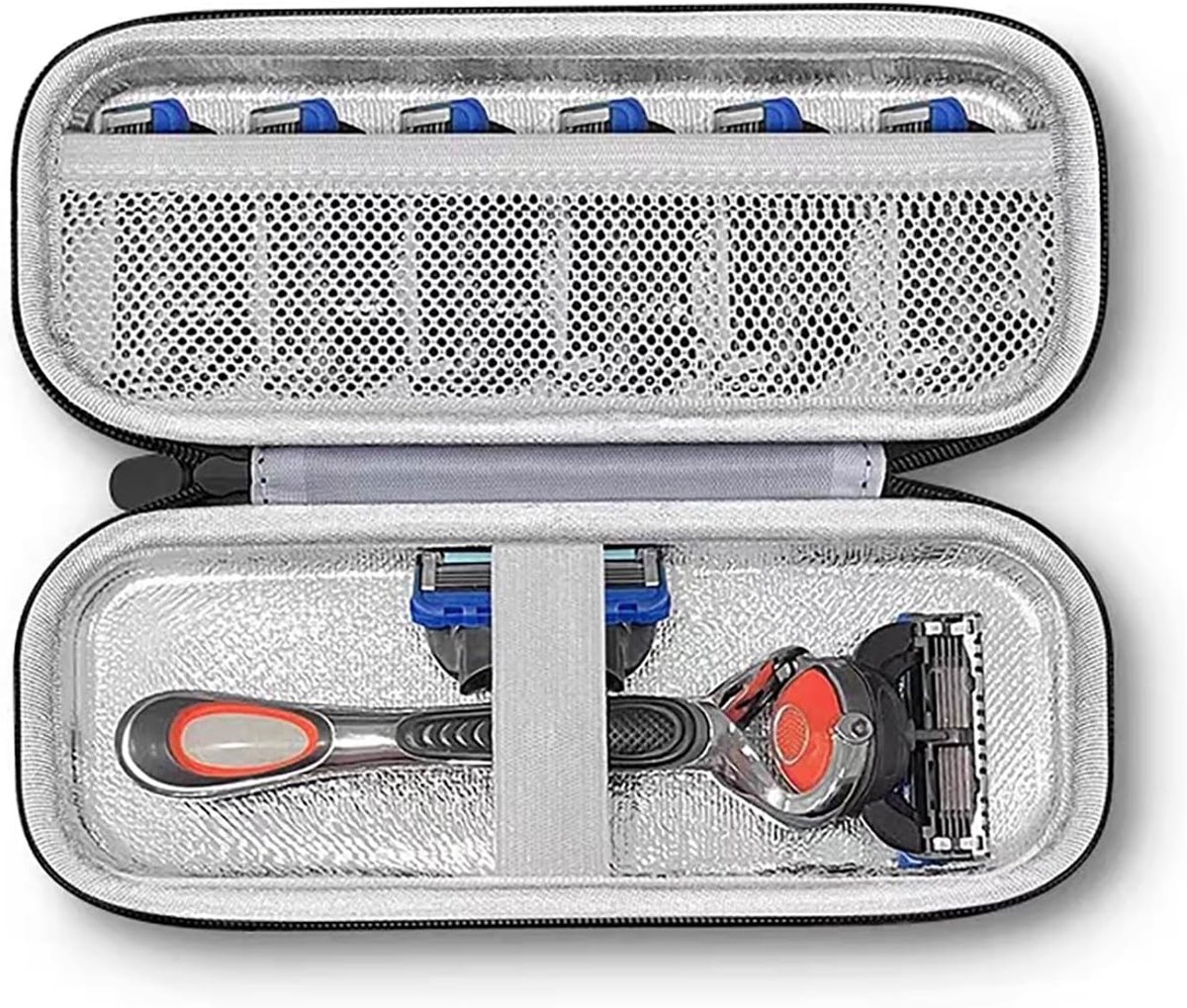 Beschermhoes voor Scheermesjes met Trimmer, Geschikt voor Fusion 5 ProGlide, Navy Blauw, Draagbaar en Duurzaam