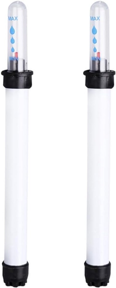 2 Stuks Waterniveau Indicator voor Planten, Watermeetbuis, Herbruikbare Waterdisplay voor Bloempotten en Binnenplanten, Wit