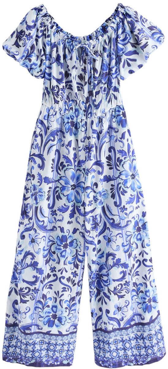 Next - Dames - Jumpsuit met blote schouder - Blauw