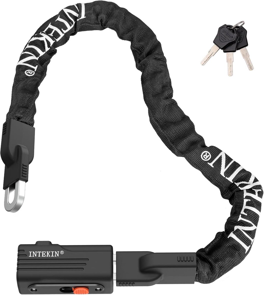 SnelShoppen - Fietsslot Geharde Staal 80 cm met 8 mm Dikke Vierkante Ketting, Anti-Diefstal Beveiliging voor Fiets, Motorfiets, E-bike en Scooter