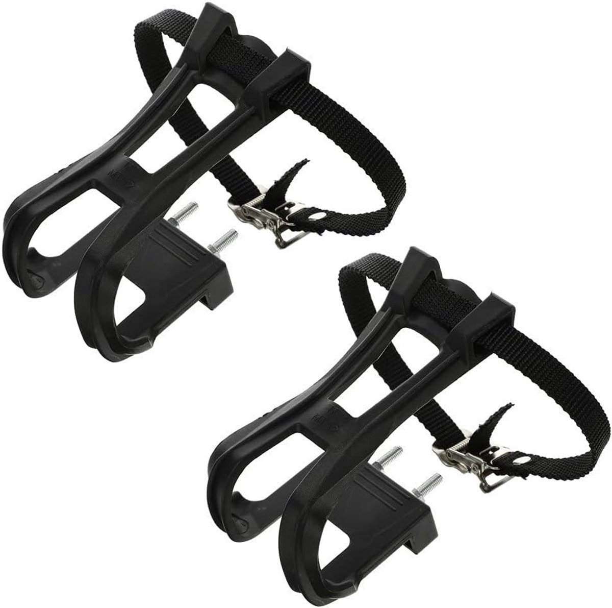 Toeclips en straps set voor fiets, 1 paar pedalen voor MTB en racefiets, ideaal voor mountainbiken en wielrennen