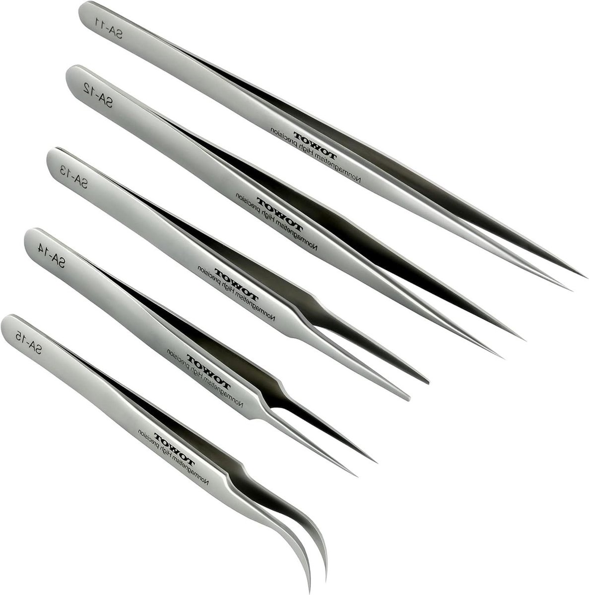 Precisie Pincet - Adelaarsbek Pincet - Elektronica Reparatie - Roestvrij Staal - 15 cm - Zilver