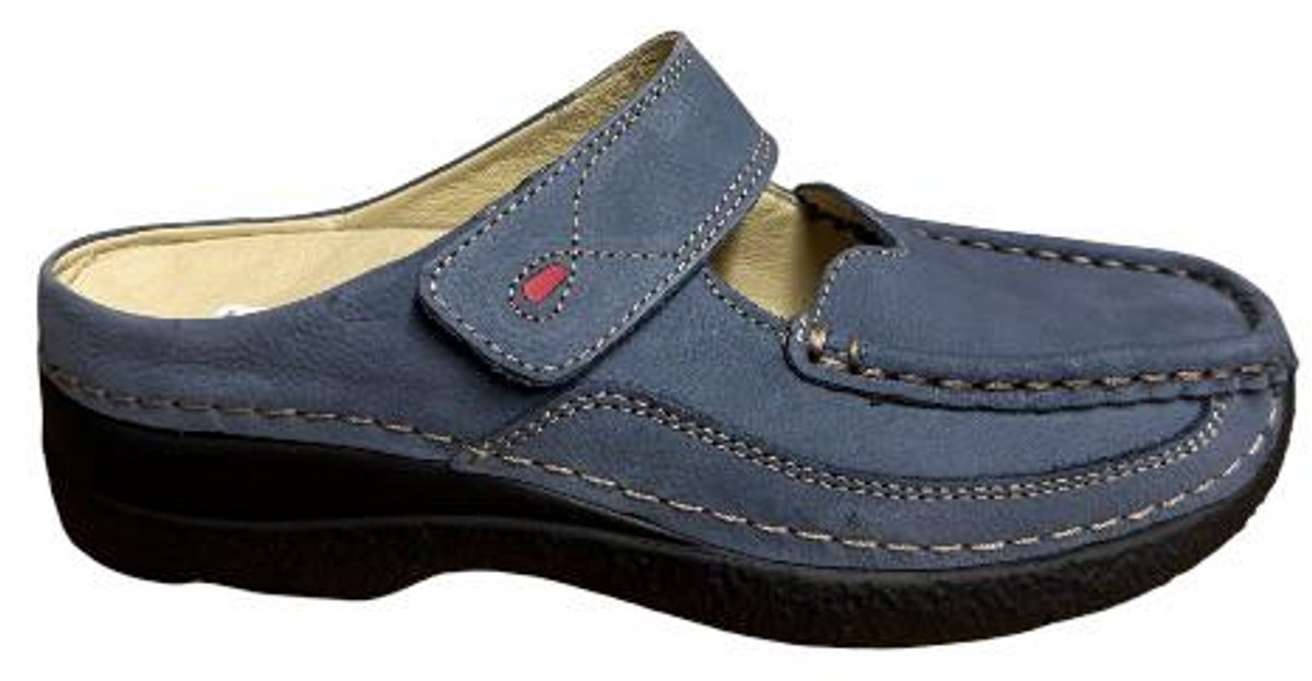 Wolky Dames Roll Slipper - 0622713-840 Jeansblauw - Maat 41