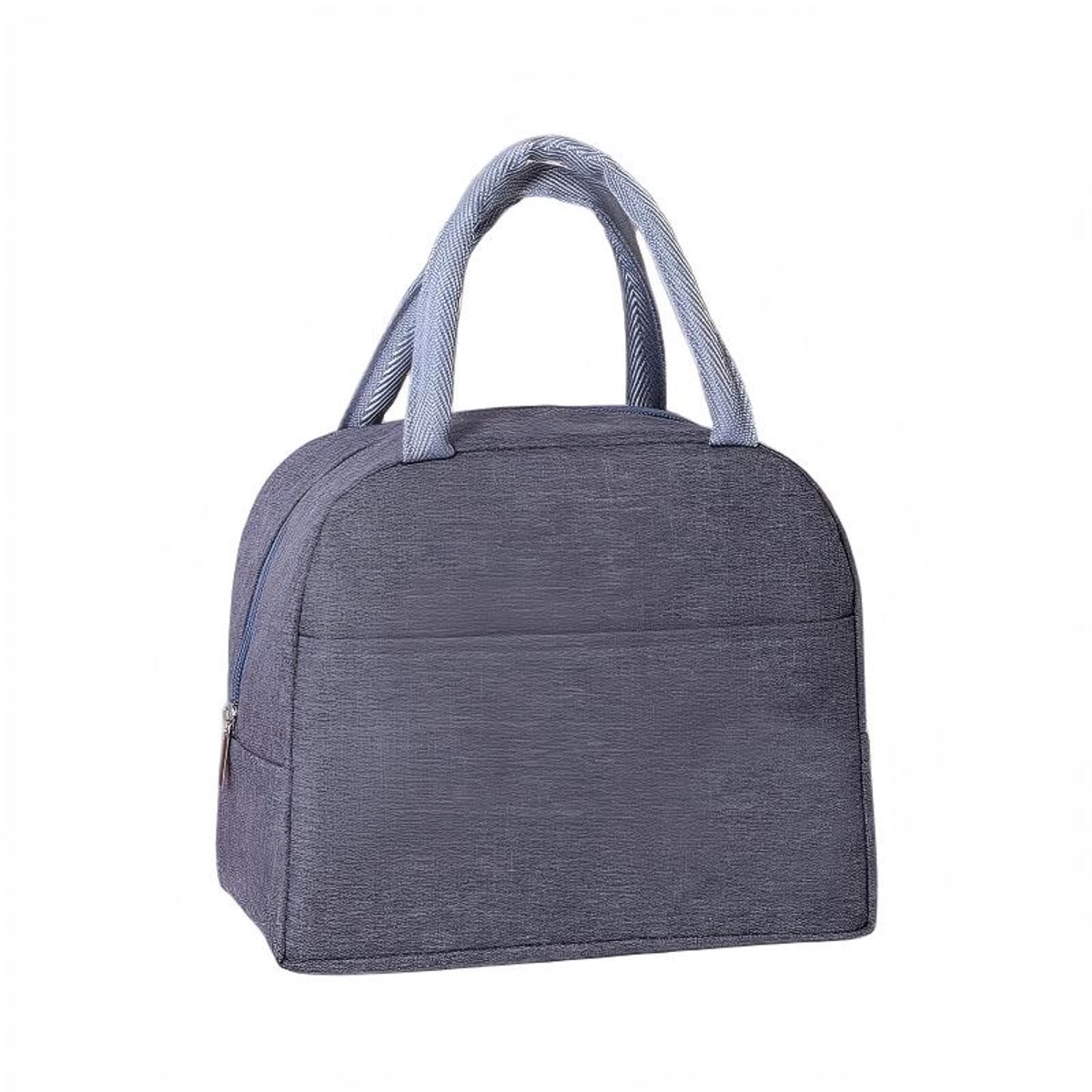 Lunchtas - Koeltas - Koeltasje - Thermotas - Draagtas - Picknicktas - Met aluminiumfolie binnenkant en waterafstotende stof, houdt eten warm en koud - Polyester - 23x12,5x19,5 cm - Voor werk, school en picknick - Grijs